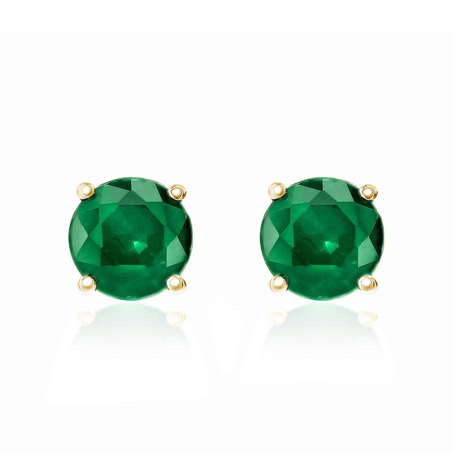 Smyth Jewelers 18k Gold Emerald Stud Earrings