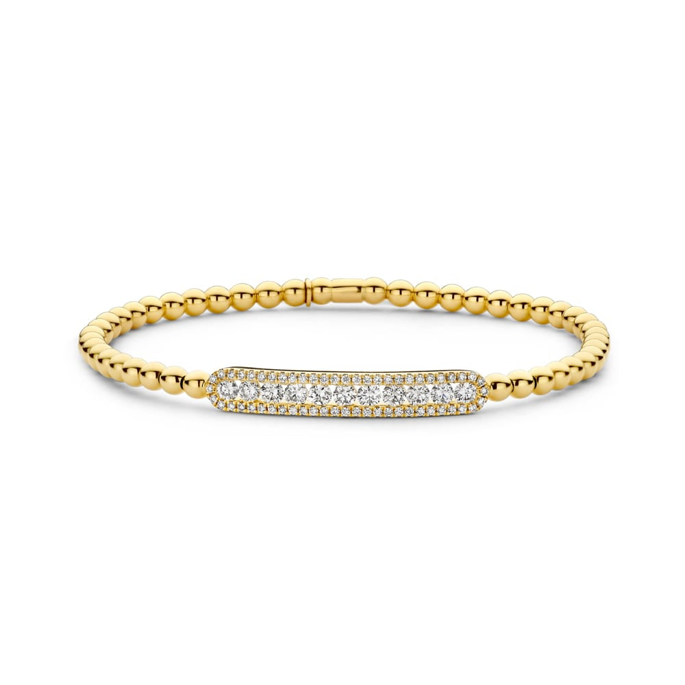 Hulchi Belluni 18k Gold Tresore Collection Beaded Stretch Bracelet