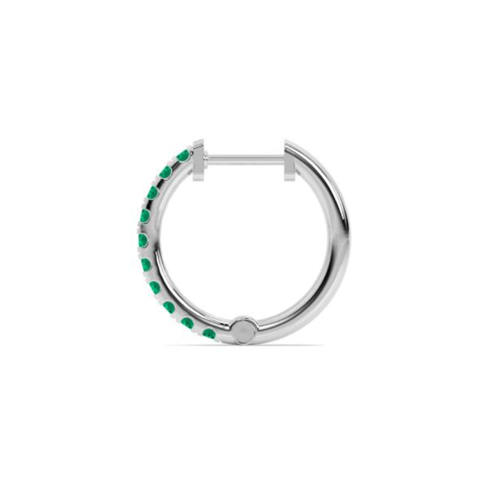 Smyth Jewelers 14k Gold Emerald Hoop Earrings