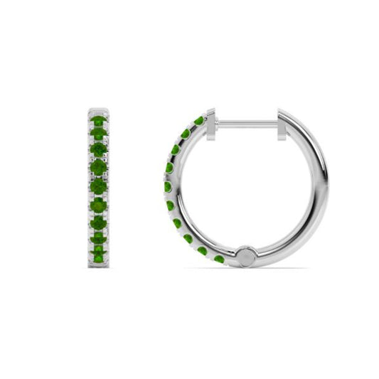 Smyth Jewelers 14k Gold Peridot Hoop Earrings