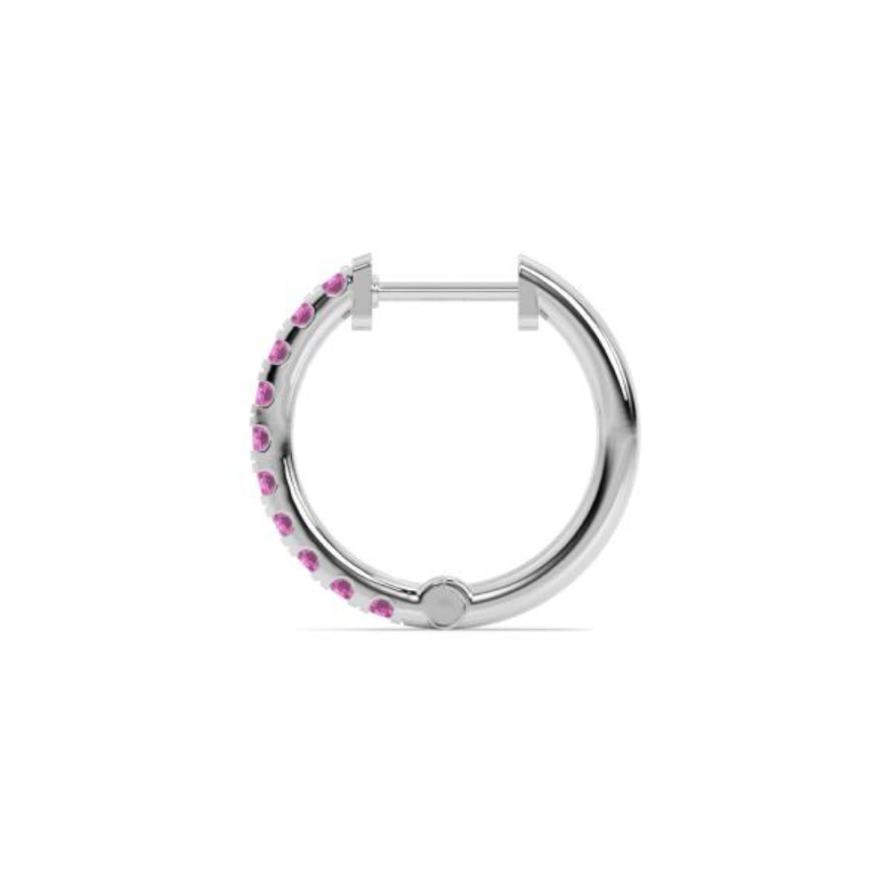 Smyth Jewelers 14k Gold Pink Tourmaline Hoop Earrings