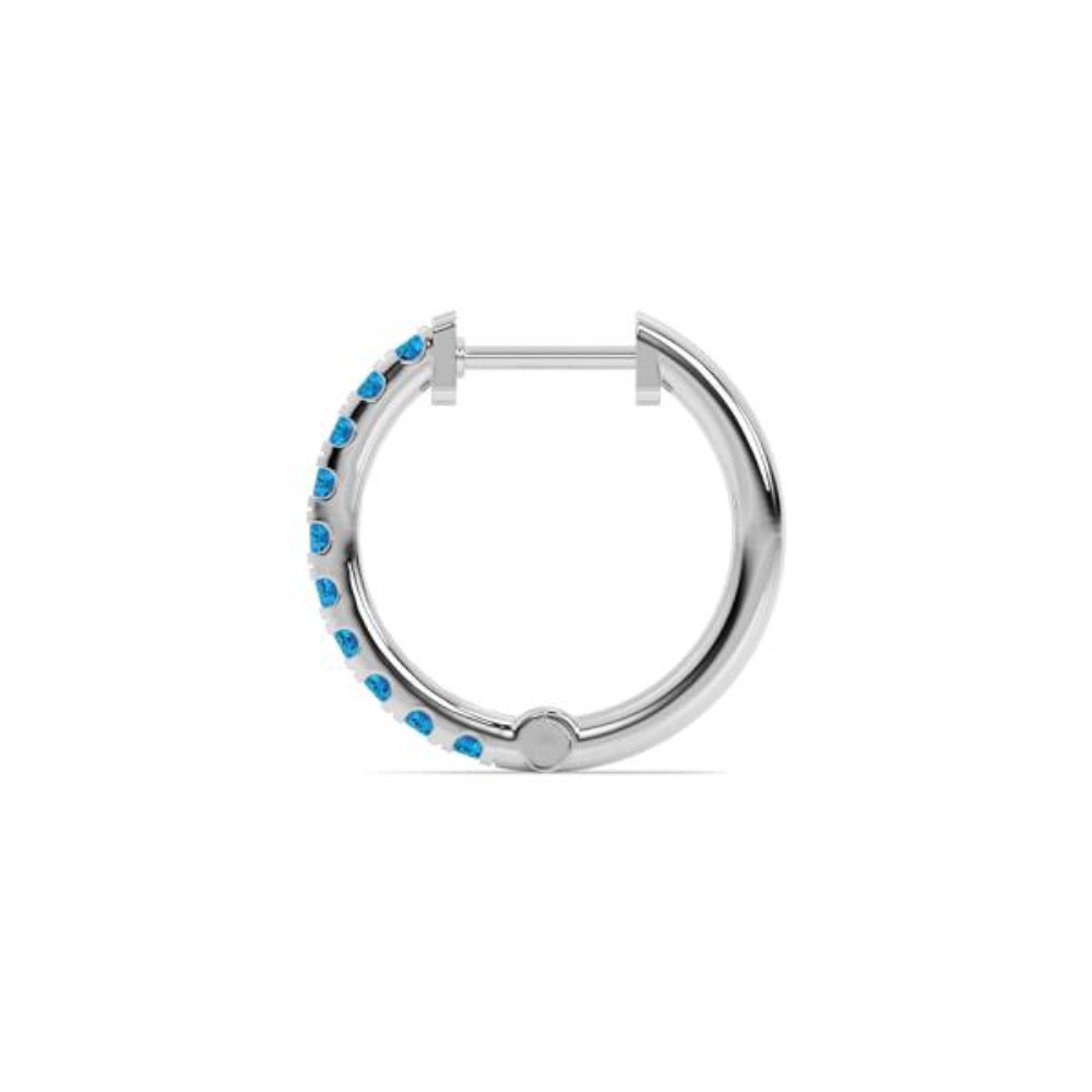 Smyth Jewelers 14k Gold Aquamarine Hoop Earrings