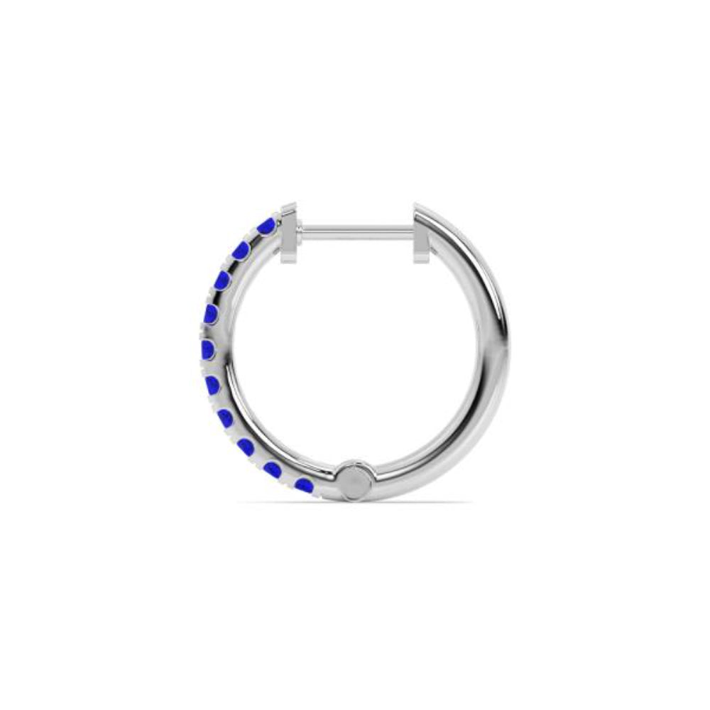 Smyth Jewelers 14k Gold Sapphire Hoop Earrings