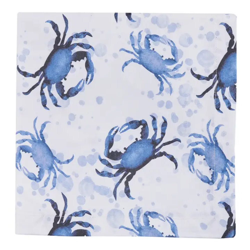 Crab cloth napkin with blue crab designs