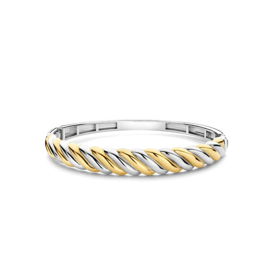 Ti Sento Two-Tone Domed Twist Bracelet