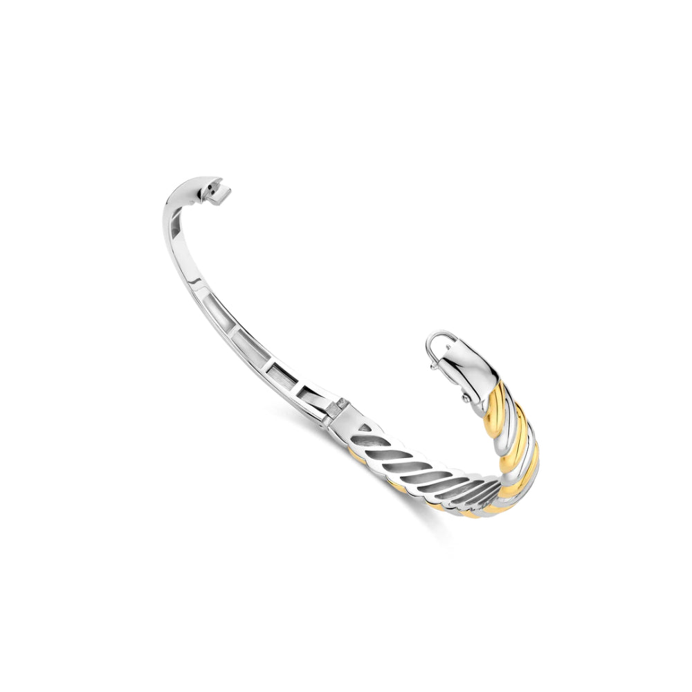 Ti Sento Two-Tone Domed Twist Bracelet