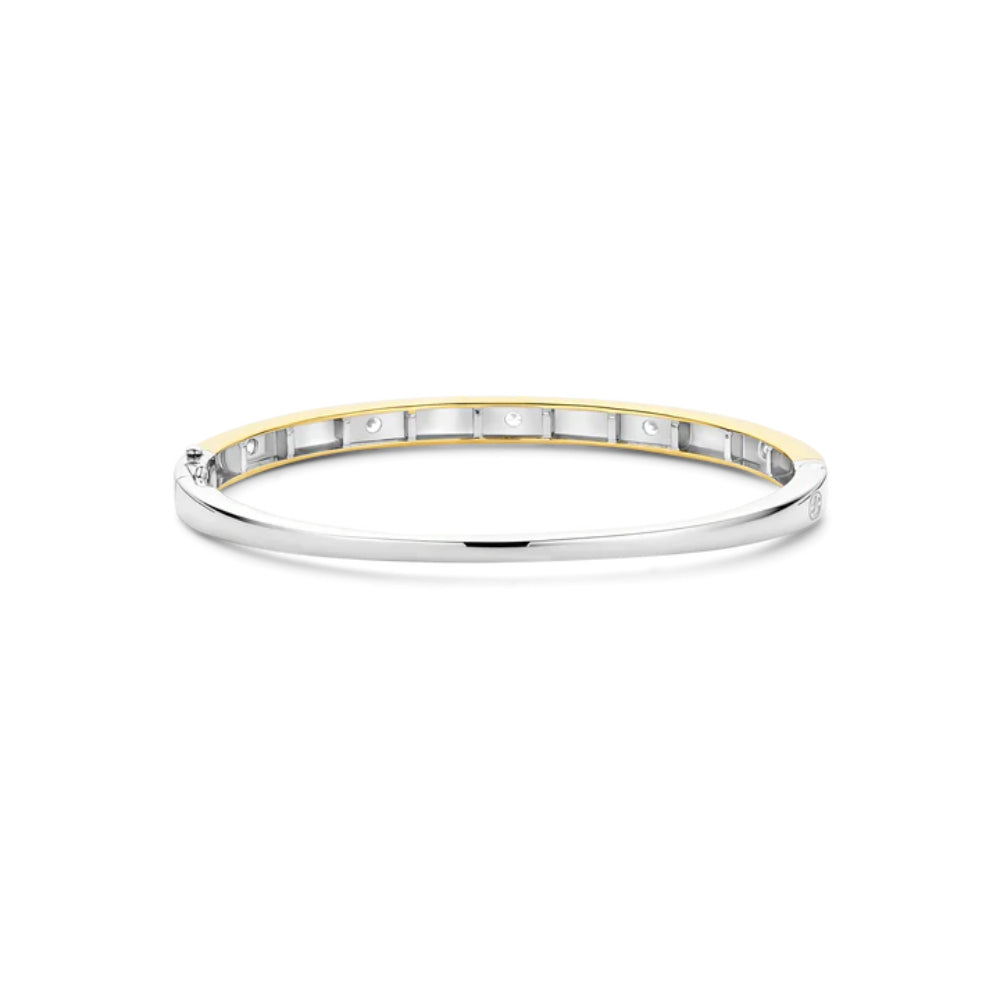 Ti Sento 18k Gold-Plated Bangle Bracelet with Zirconia