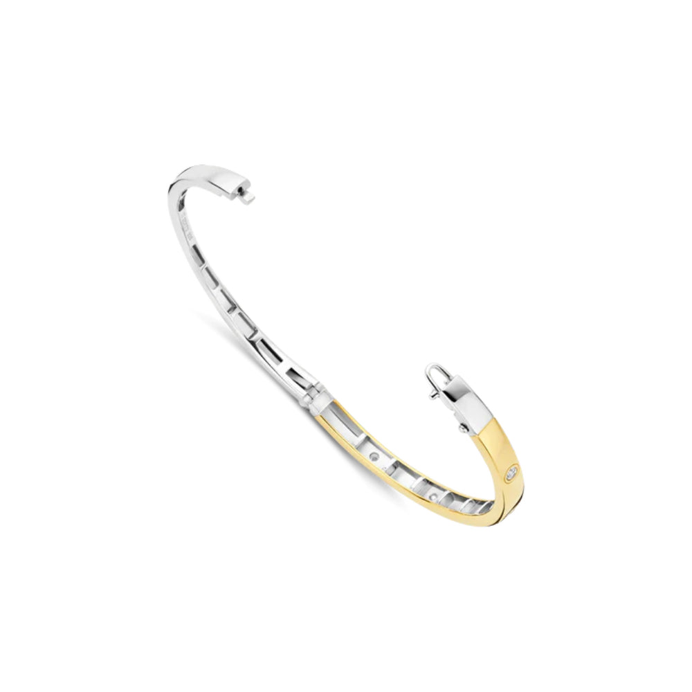 Ti Sento 18k Gold-Plated Bangle Bracelet with Zirconia