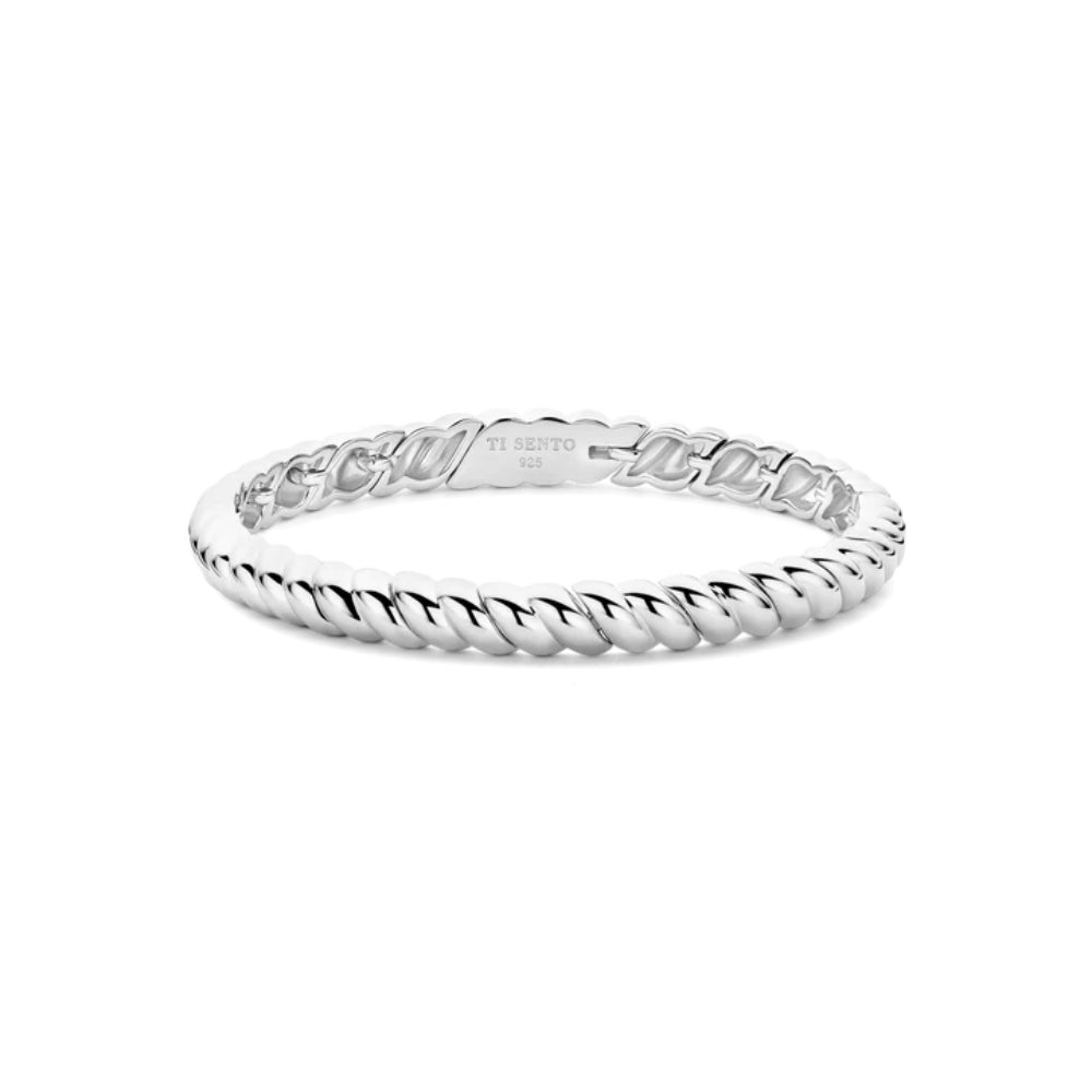 Ti Sento Sterling SIlver Twist Bangle Bracelet