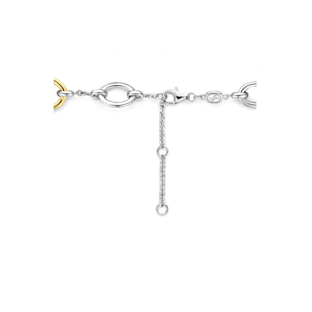 Ti Sento 18k Gold-Plated and Zirconia Link Bracelet