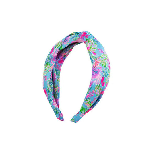 Lilly Pulitzer Low Knot Headband - Palm Beach Toile