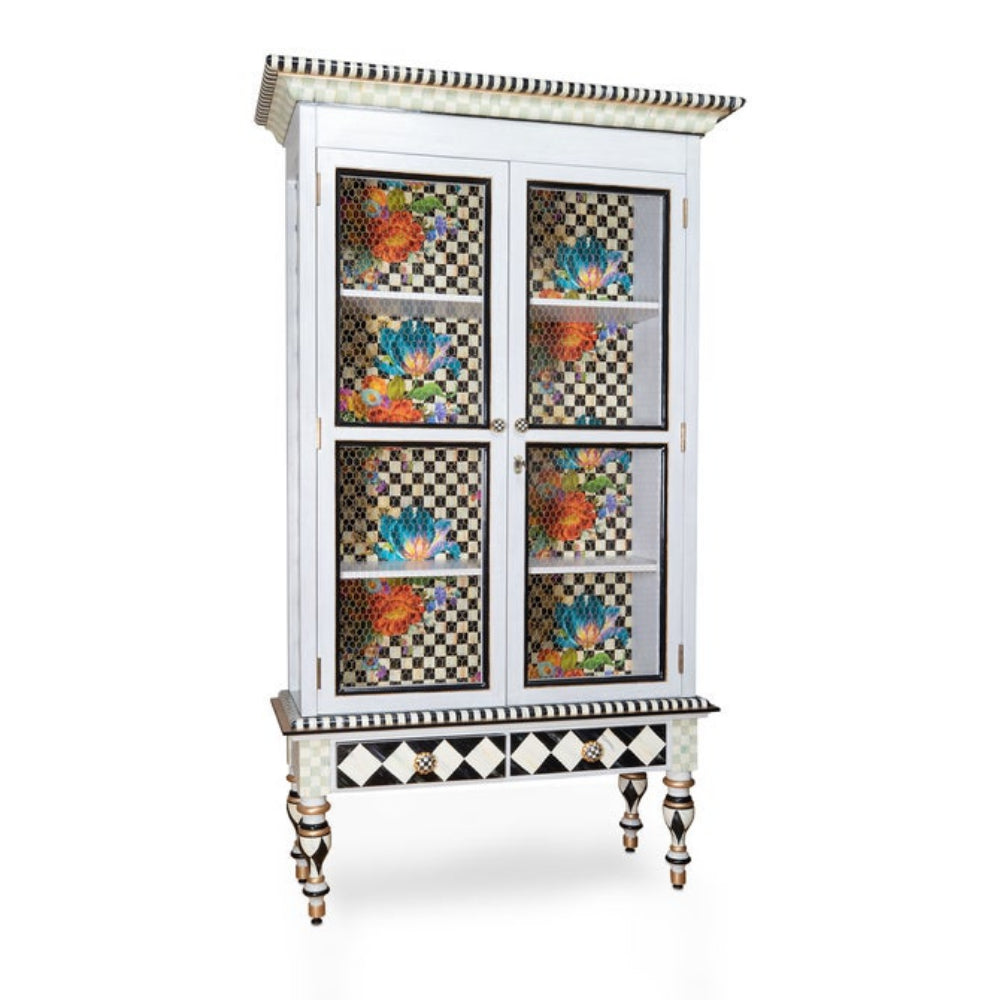 MacKenzie Childs Large Flower Market Cabinet - Online Only