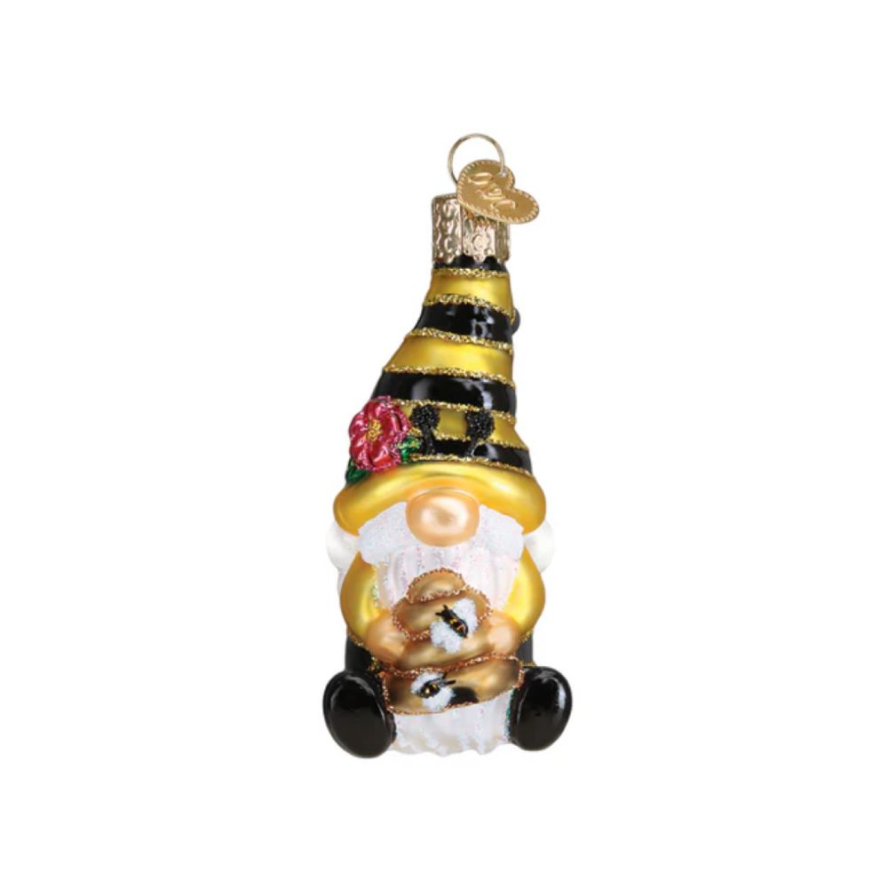 Old World Christmas Bee Happy Gnome Ornament