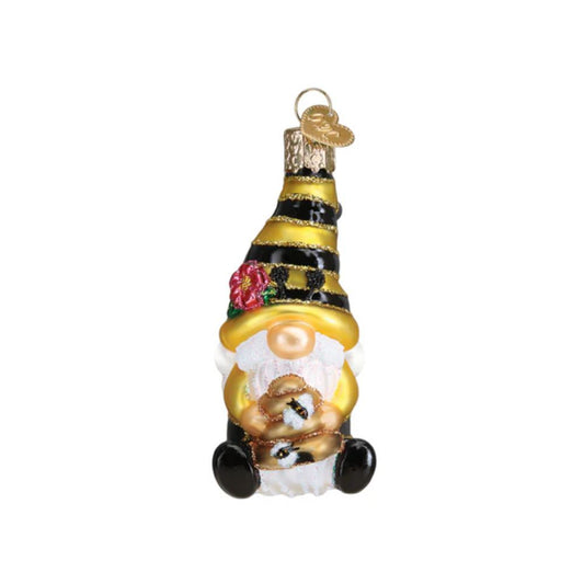 Old World Christmas Bee Happy Gnome Ornament