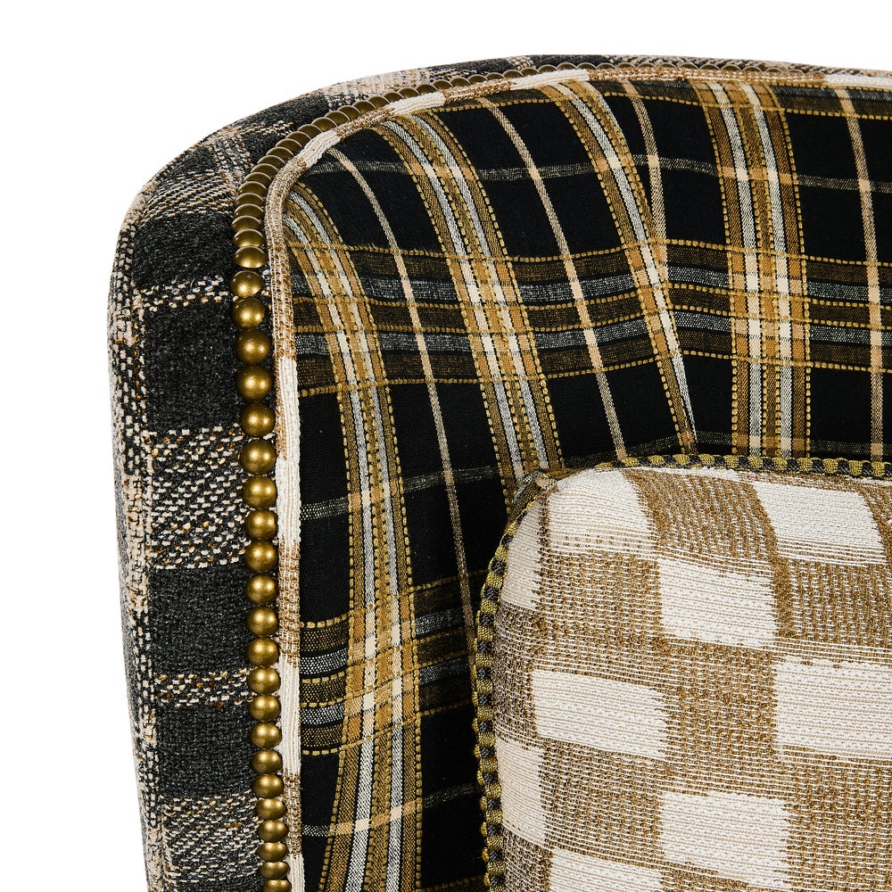 MacKenzie Childs Mad For Plaid Wing Chair - Online Only – Smyth Jewelers