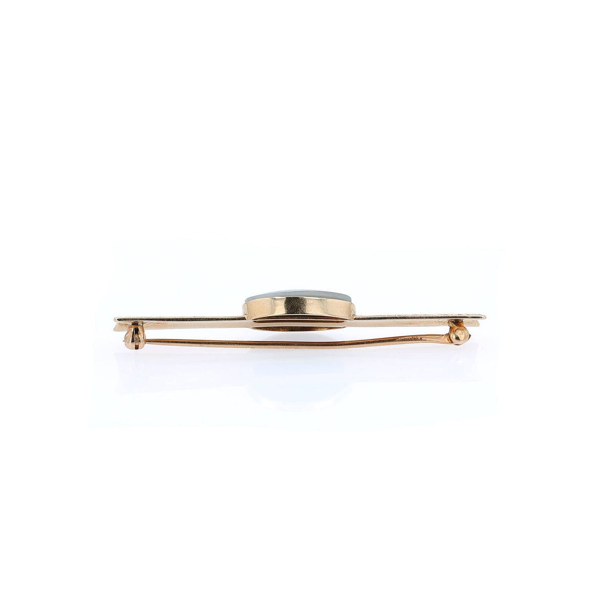 Estate 14k Yellow Gold and Oval Cabochon Opal Triplet Pin Bar