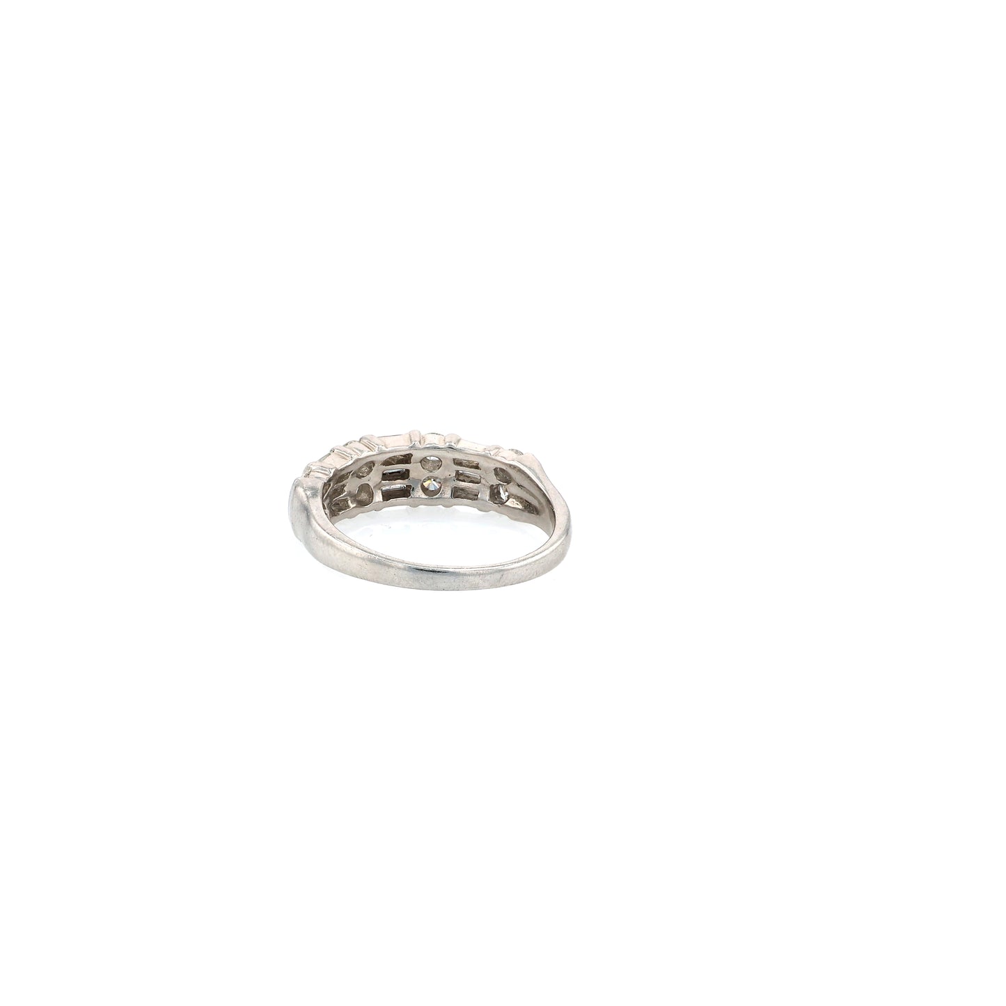 Estate Platinum Double Row Diamond Band
