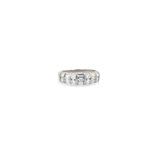 Estate Platinum Double Row Diamond Band