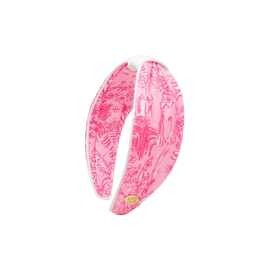 Lilly Pulitzer Low Knot Headband - Palm Beach Toile