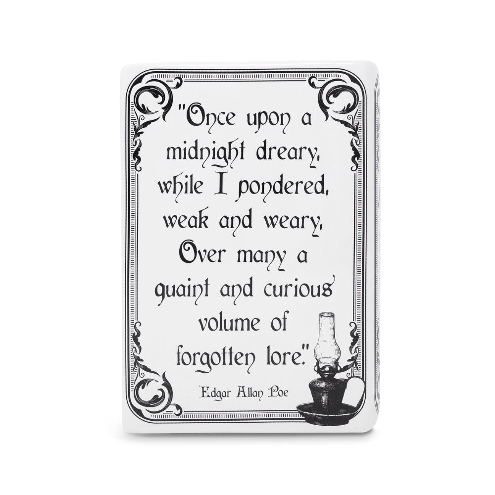 Steel Mill & Co Large Book Vase, The Raven - White