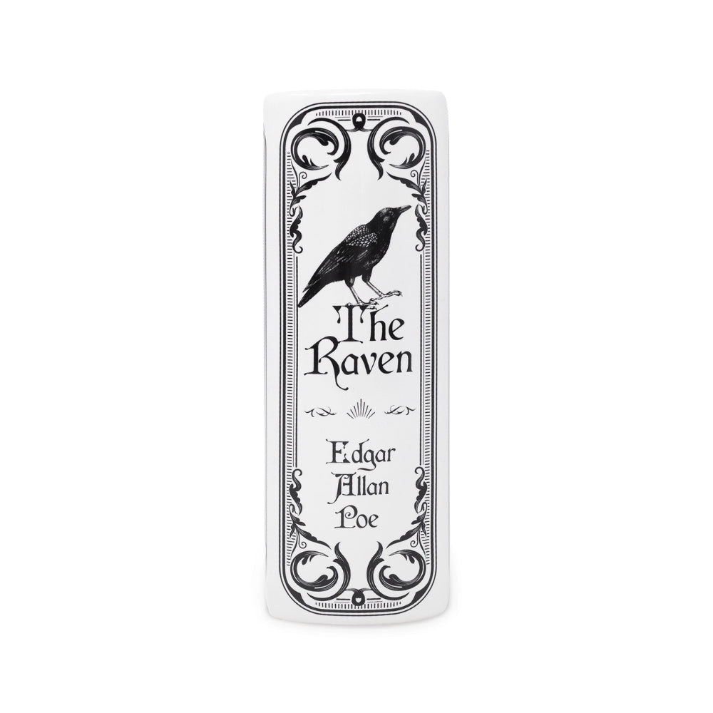 Steel Mill & Co Large Book Vase, The Raven - White