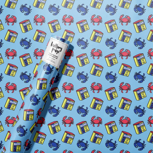 Nautical Crabs Wrapping Paper
