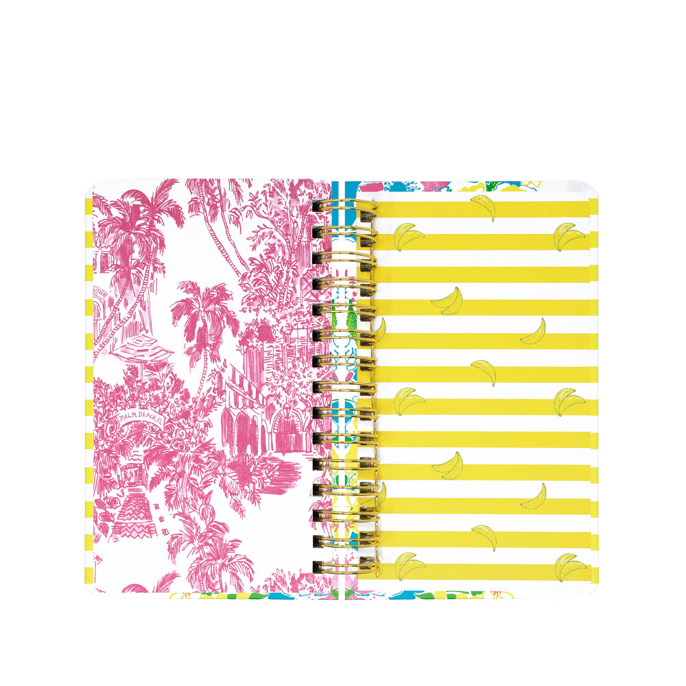 Two notebooks with different cover designs on a white background