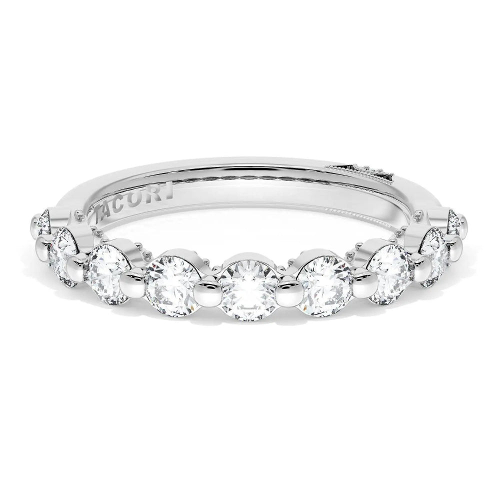 Tacori 18k Sculpted Crescent Diamond Wedding Band
