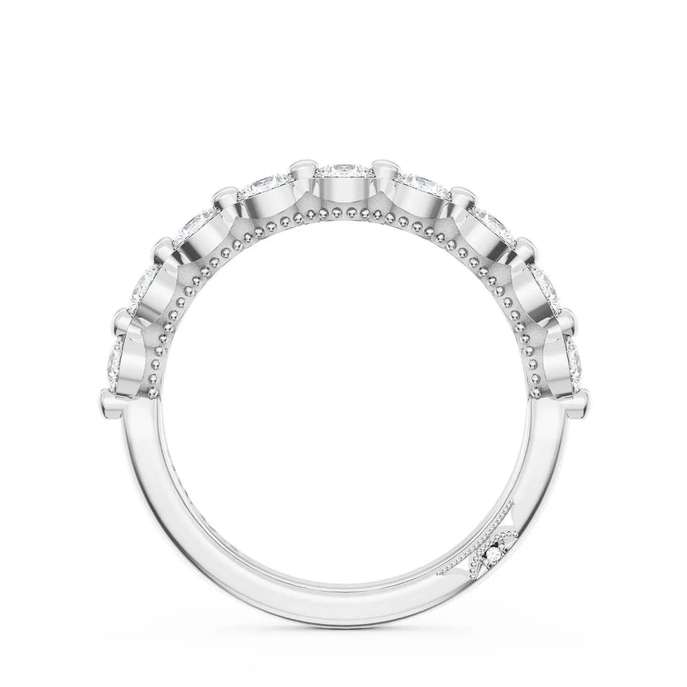 Tacori 18k Sculpted Crescent Diamond Wedding Band