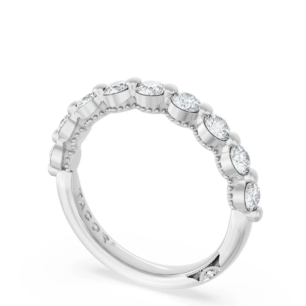 Tacori 18k Sculpted Crescent Diamond Wedding Band
