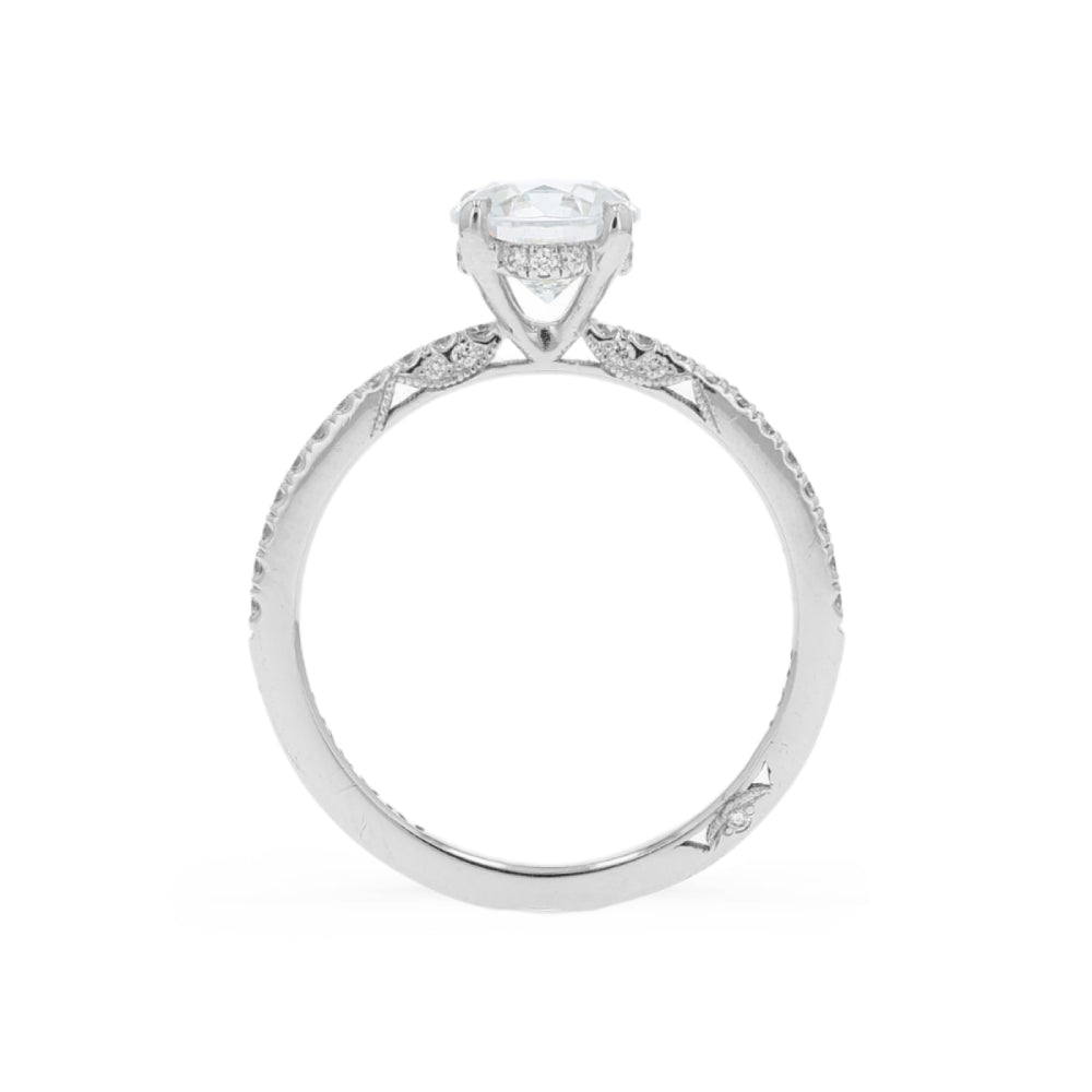 Tacori 18k Gold Simply Tacori Round Diamond Halfway Engagement Ring