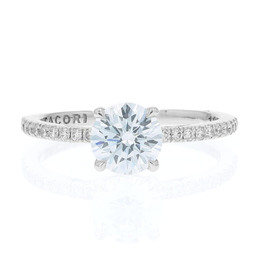 Tacori 18k Gold Simply Tacori Round Diamond Halfway Engagement Ring