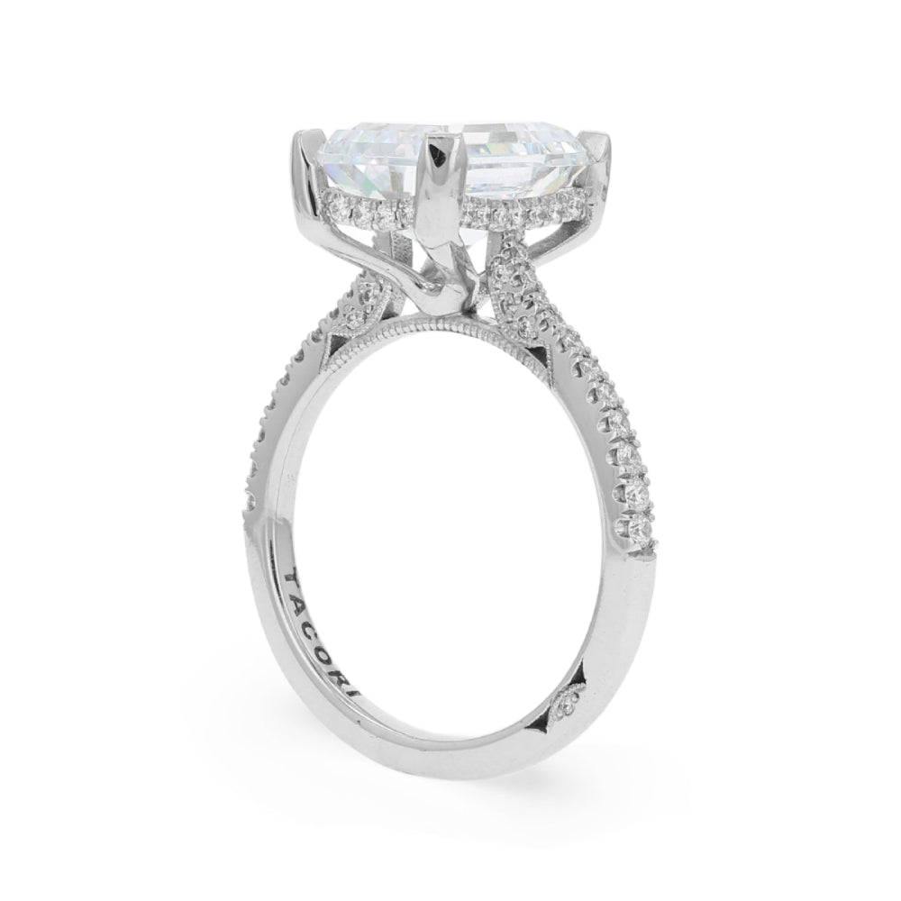 Tacori 18k Gold Simply Tacori Emerald Cut Diamond Hidden Halo Engagement Ring