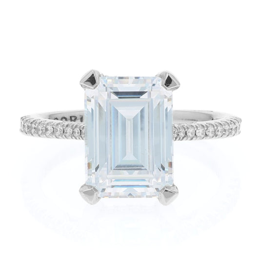 Tacori 18k Gold Simply Tacori Emerald Cut Diamond Hidden Halo Engagement Ring