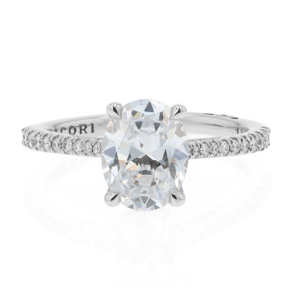 Tacori 18k Gold Simply Tacori Oval Diamond Hidden Halo Engagement Ring