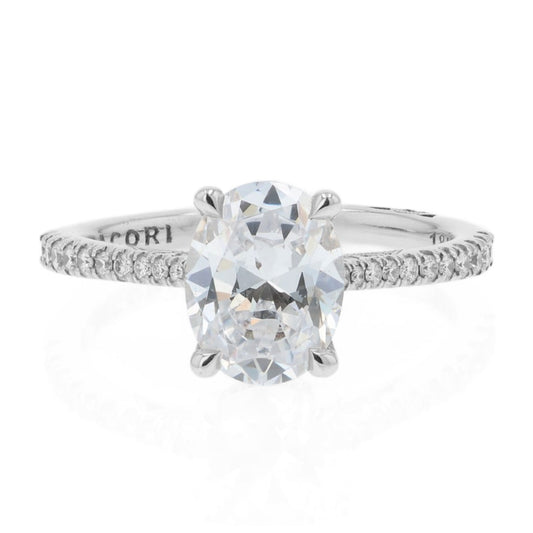 Tacori 18k Gold Simply Tacori Oval Diamond Hidden Halo Engagement Ring