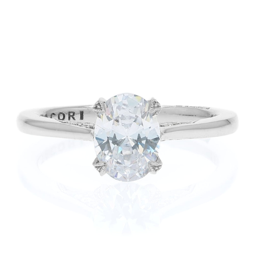 Tacori 18k Gold Simply Tacori Oval Diamond Hidden Halo Engagement Ring