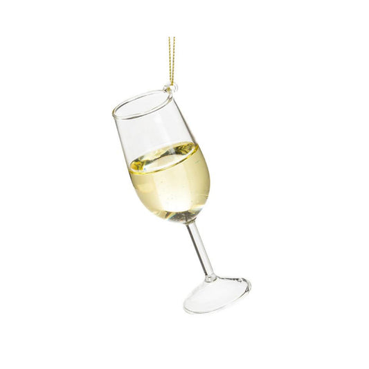 Abbott Glass of White Wine Ornament-4.5"H