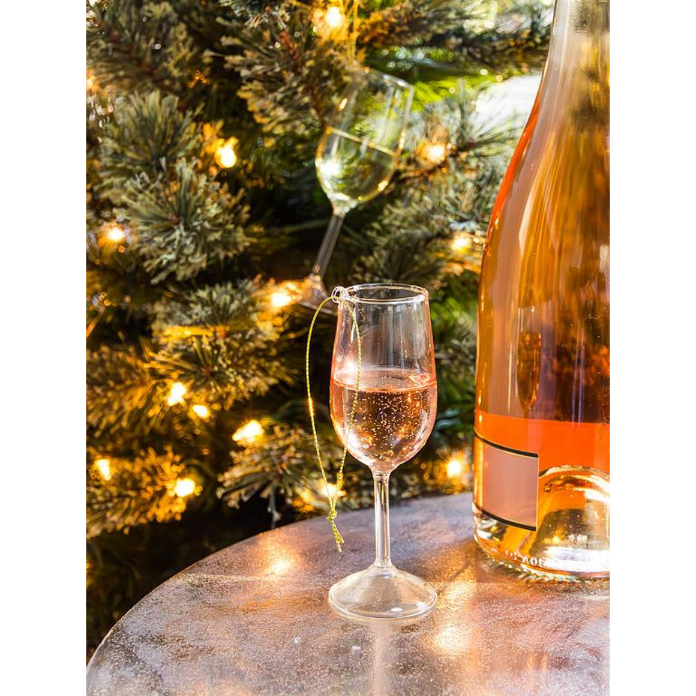 Abbott Glass of White Wine Ornament-4.5"H