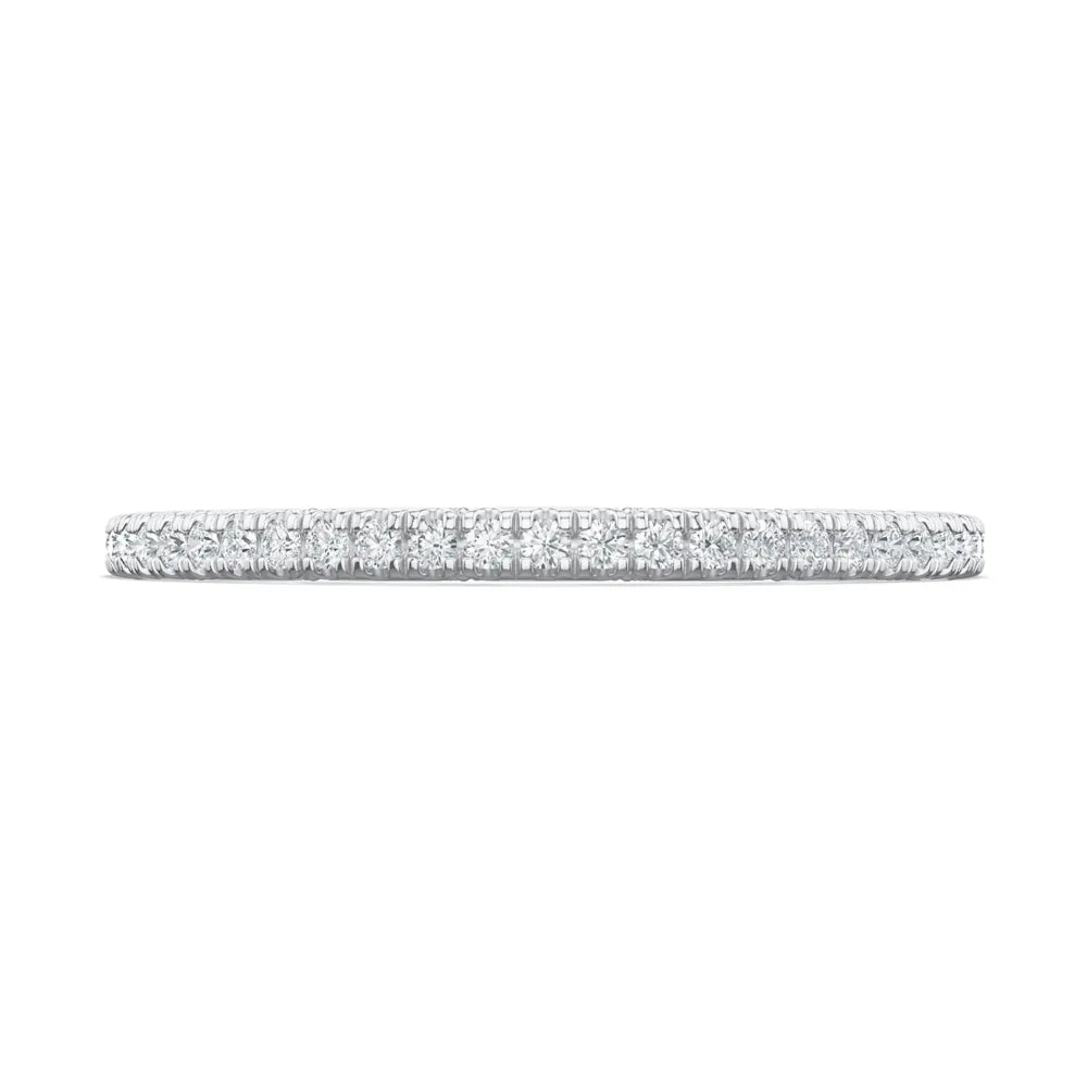 Tacori 18k Lunetta Crescent French Pavé Diamond Wedding Band