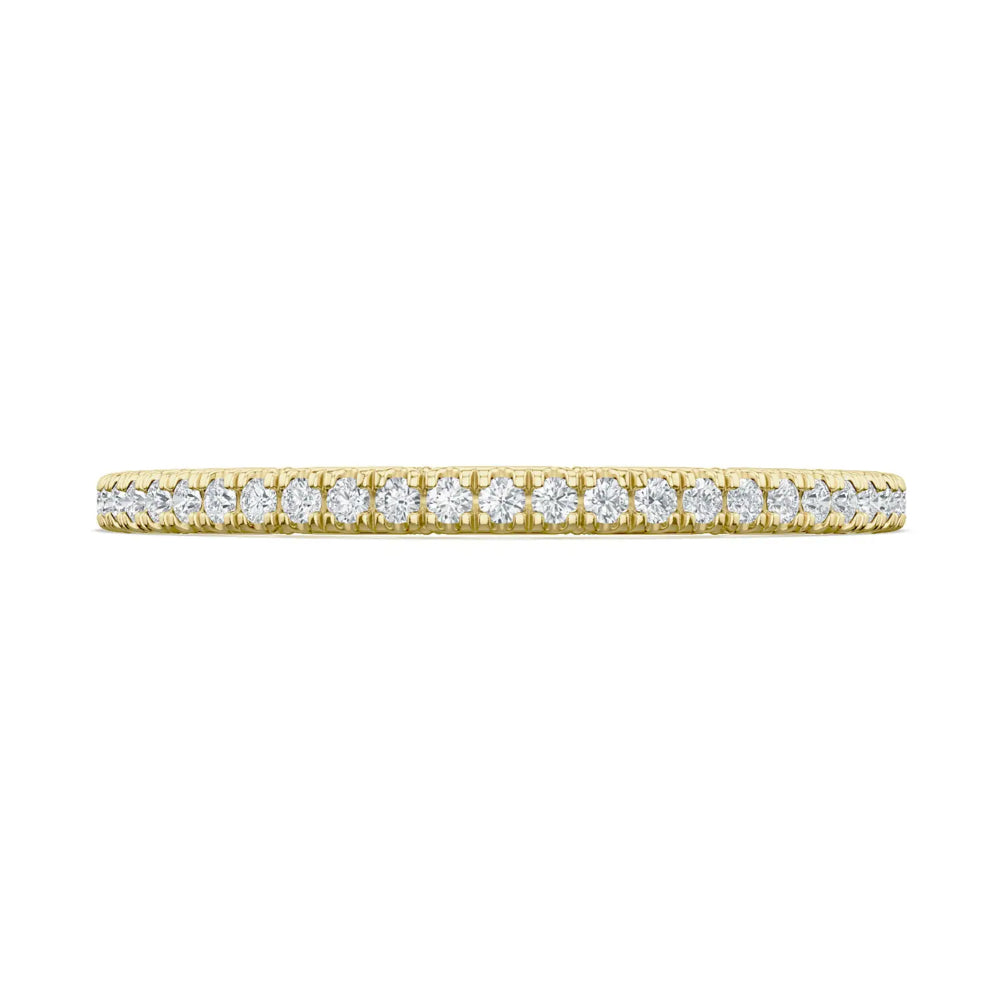 Tacori 18k Lunetta Crescent French Pavé Diamond Wedding Band