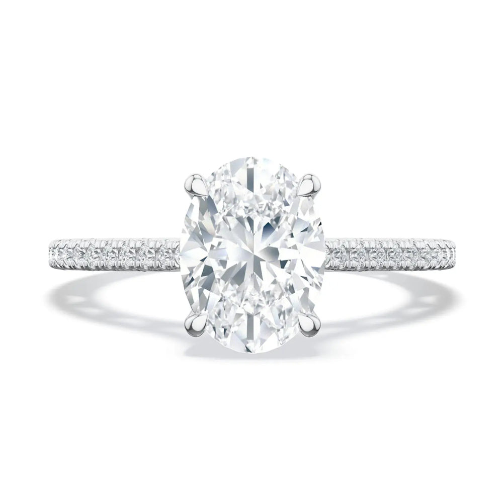 Tacori 18k Lunetta Crescent Oval Solitaire Engagement Ring