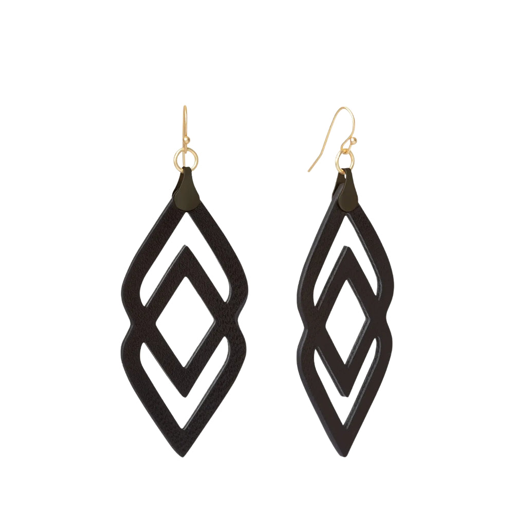 Spartina Deco Drama Leather Earrings