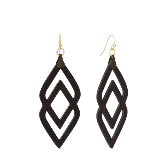 Spartina Deco Drama Leather Earrings