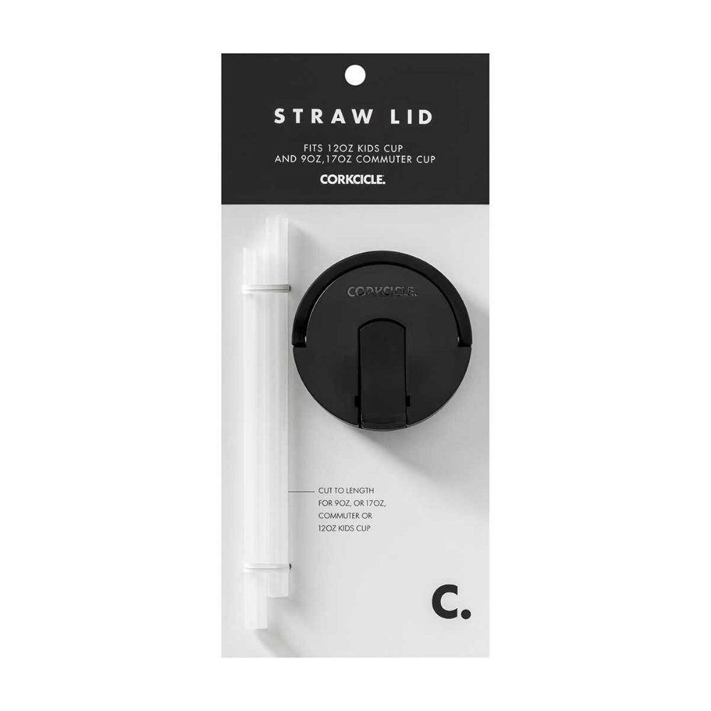 Corkcicle straw lid packaging on a white background.