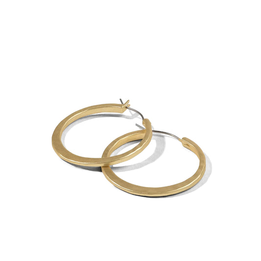 Spartina Textured Gold Hoop Earrings