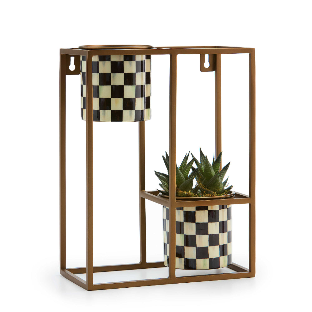 MacKenzie-Childs Courtly Check Small Hanging Plant Stand *In-Store Pickup Only*