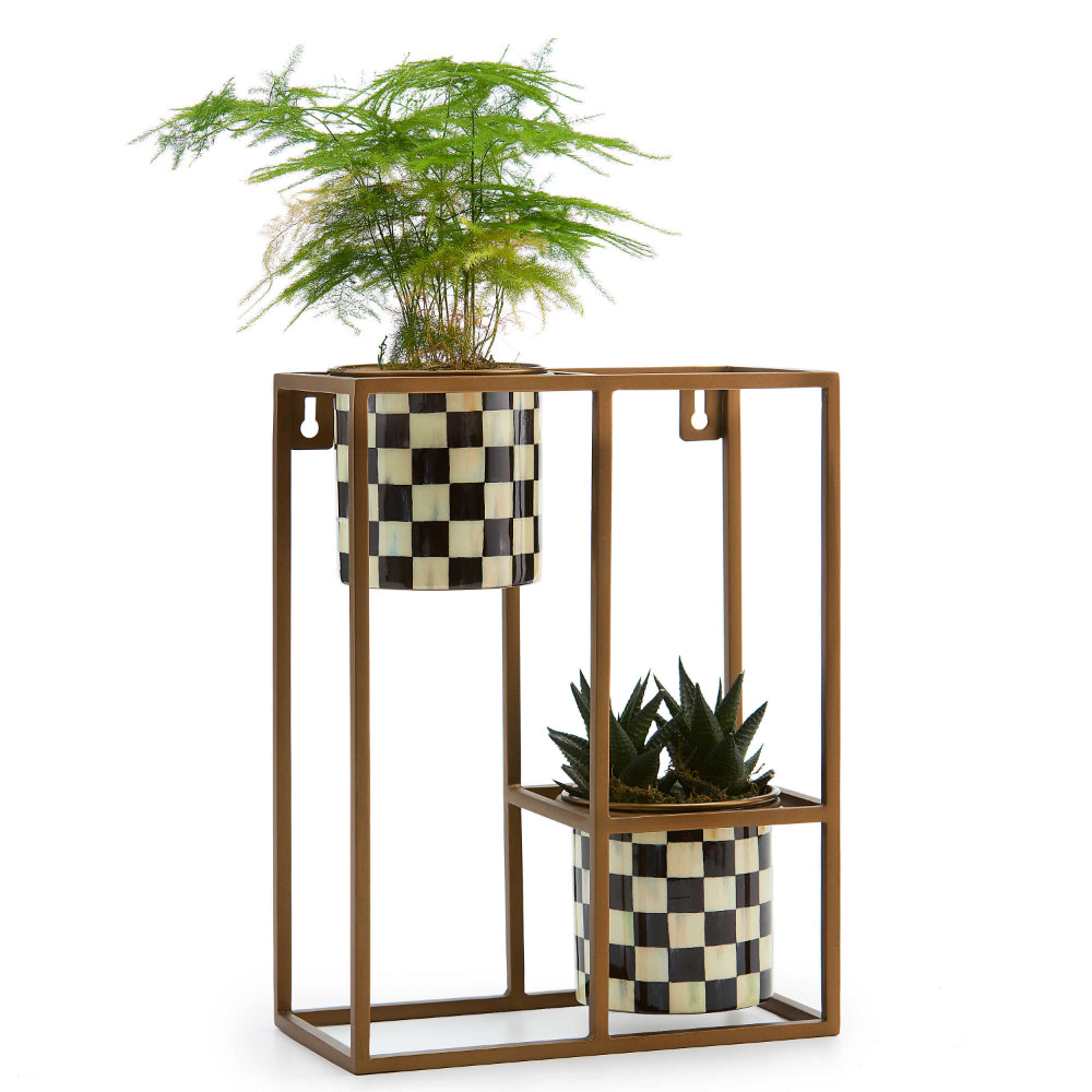 MacKenzie-Childs Courtly Check Small Hanging Plant Stand *In-Store Pickup Only*