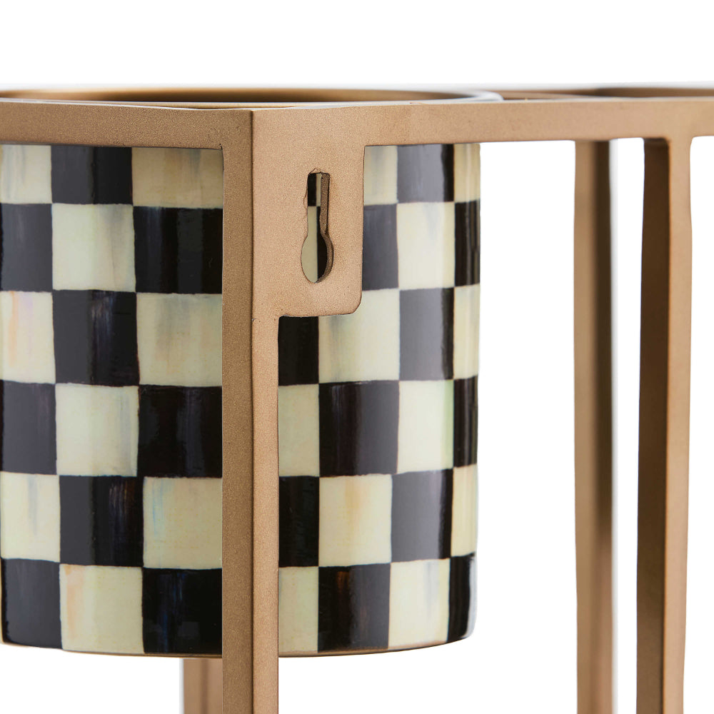 MacKenzie-Childs Courtly Check Large Hanging Plant Stand *In-Store Pickup Only*