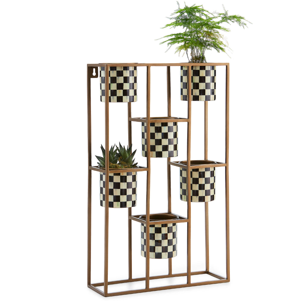 MacKenzie-Childs Courtly Check Large Hanging Plant Stand *In-Store Pickup Only*